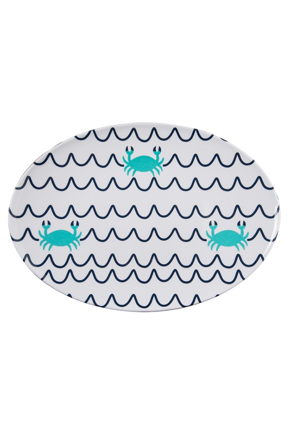 Melamine Platter - Crab Wave