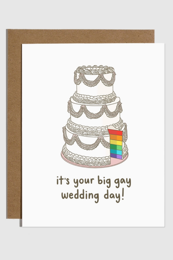 Trendy Pride Card - Big Gay Wedding