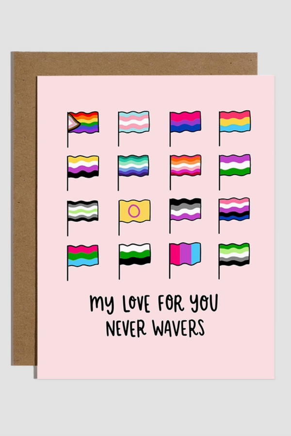 Trendy Pride Card - Love Never Waivers