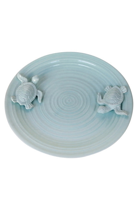Platter with Sea Turtles - Light Blue