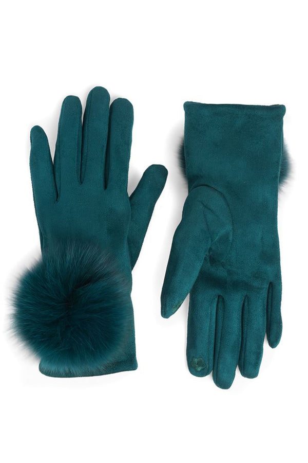 Microsuede Touchscreen Gloves - Bistro Green