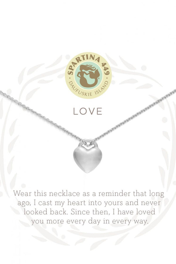 Sea La Vie Necklace - Silver Love Heart