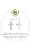 Sea La Vie Earrings - Silver Have Faith Cross