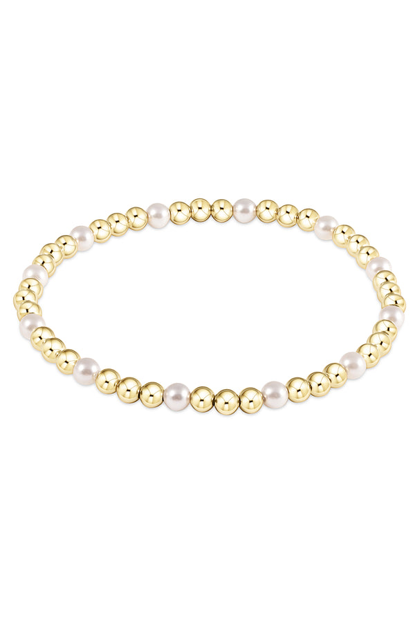 EN Sincerity Gold Pattern Bracelet - Pearl