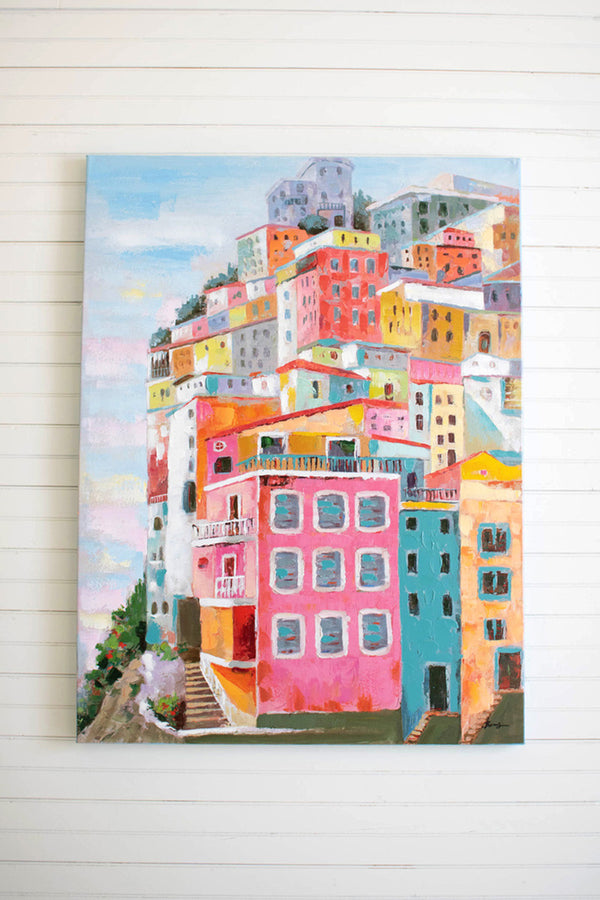 Colorful Houses Oil Painting
