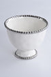 Salerno Small Footed Bowl - White Silver