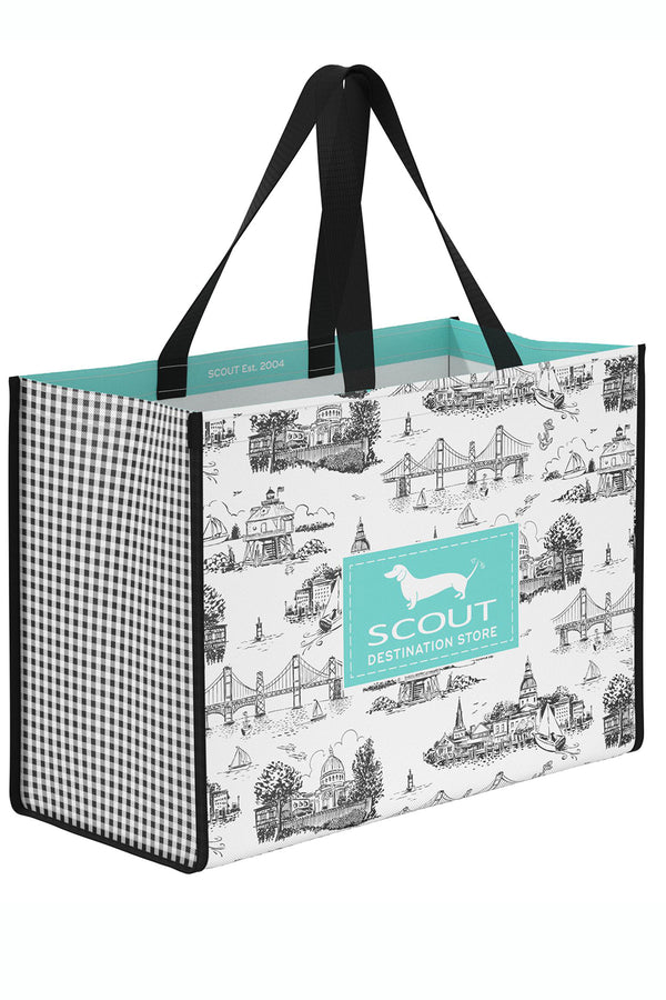 Shopper Tote Bag - "Exclusive Annapolis at Whimsicality in Black & White"