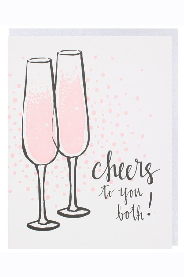 Smudgey Greeting Card - Wedding Champagne