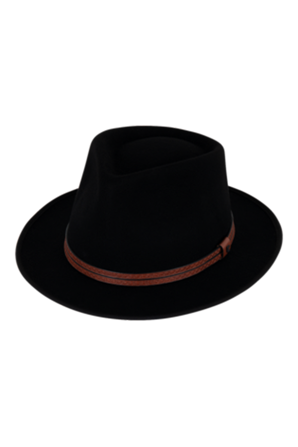 SIDEWALK SALE ITEM - Unisex Fedora Hat - Evolve Black