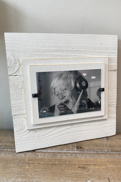 White Shiplap Picture Frame, 4x6