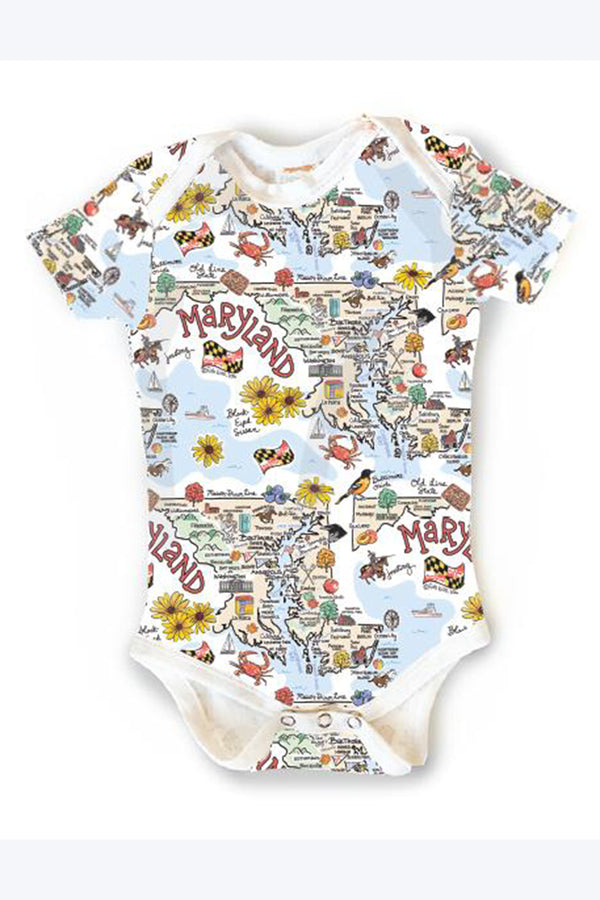 Baby Onesie - Maryland Map