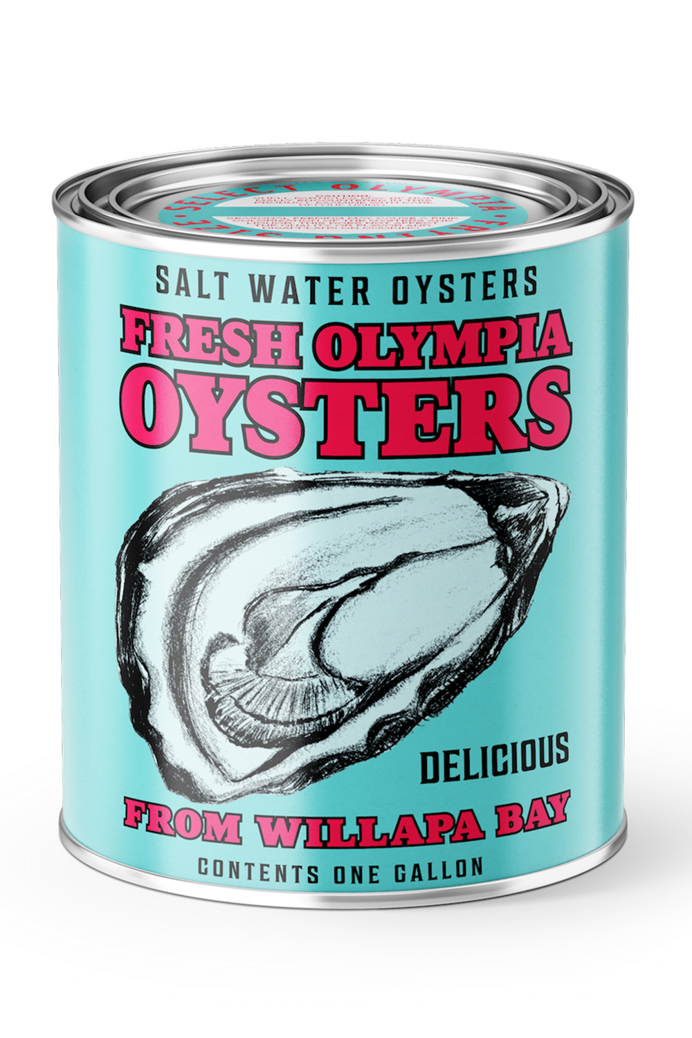 SIDEWALK SALE ITEM - Vintage Oyster Can Candle - Willapa Bay