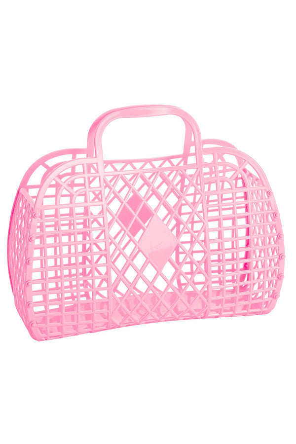 Jellie Retro Basket Bag - Bubblegum Pink