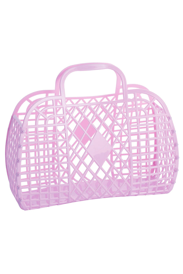 Jellie Retro Basket Bag - Lilac