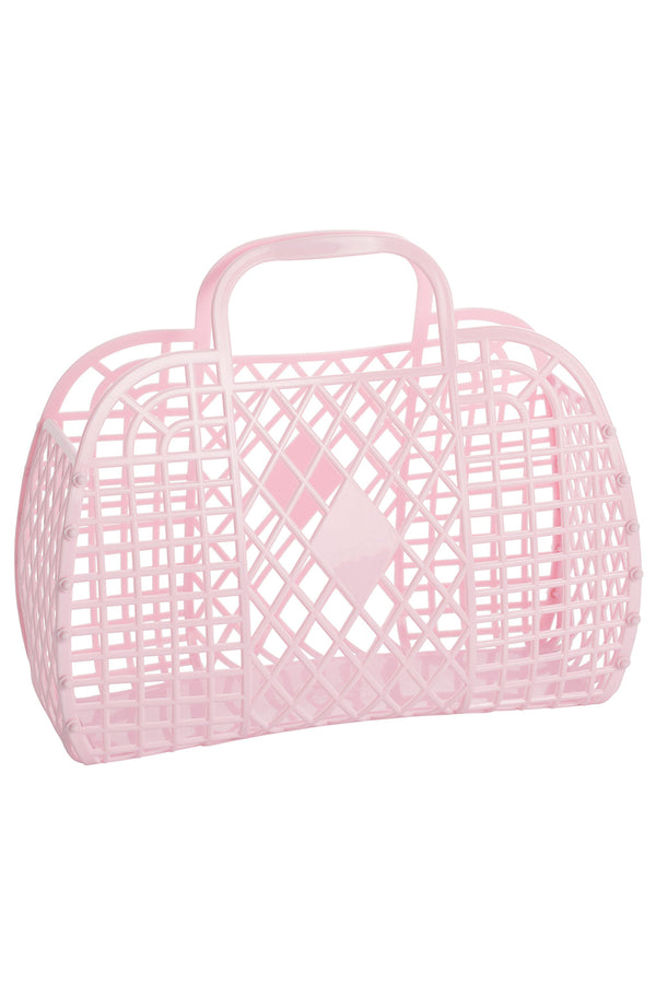 Jellie Retro Basket Bag - Pink