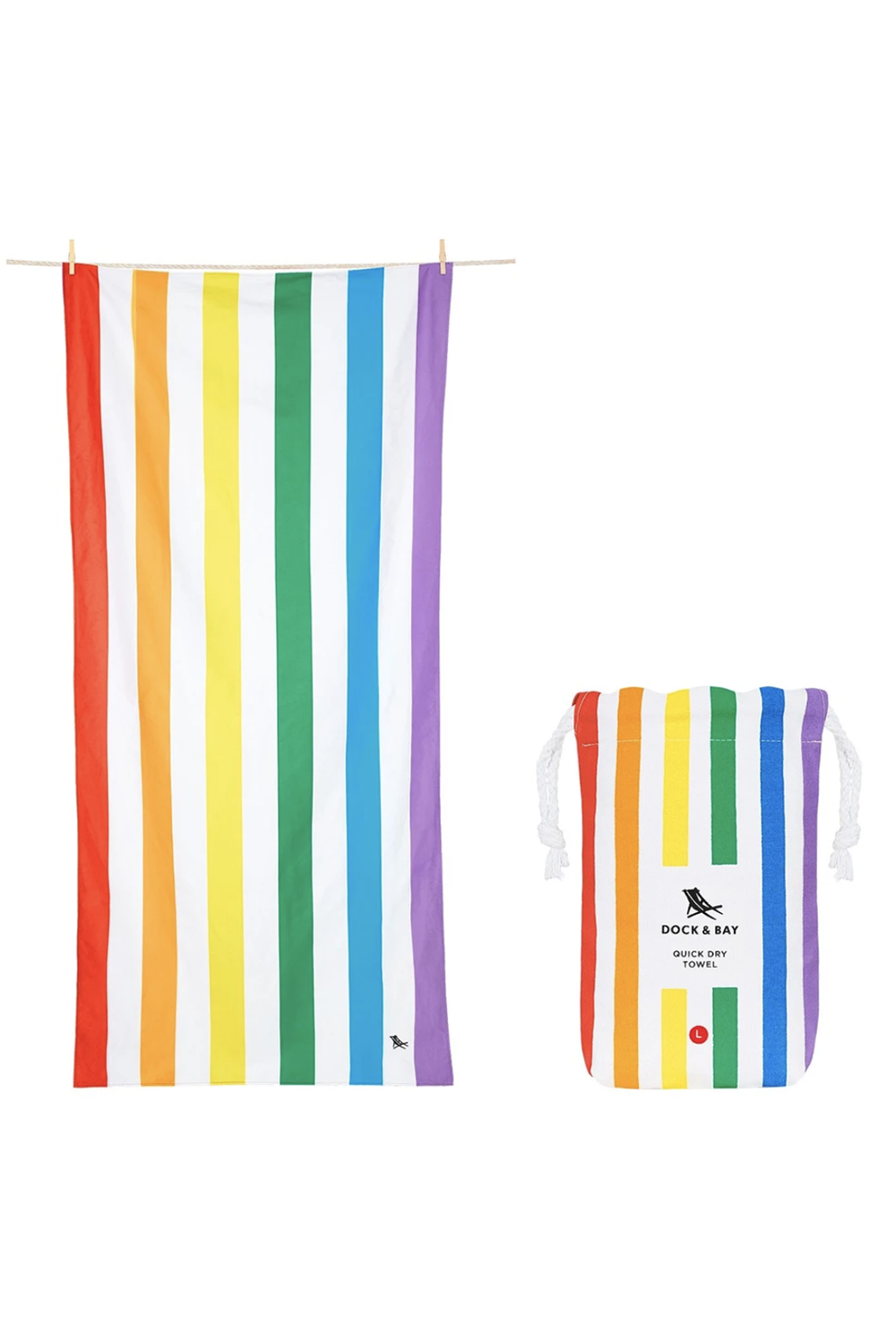 Quick Dry Beach Towel - Rainbow Skies
