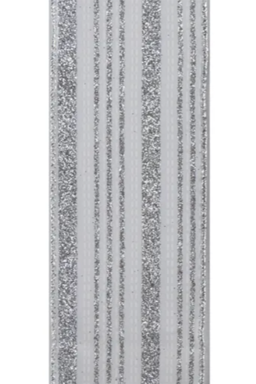 SIDEWALK SALE ITEM - Decorating Ribbon - Woven Silver Stripe