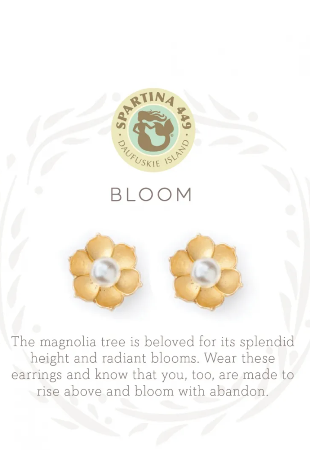 Sea La Vie Earrings - Gold Bloom Magnolia Flower