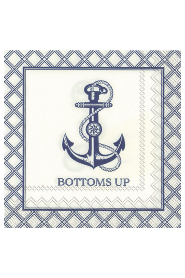 Cocktail Napkin Pack - Bottoms Up Anchor