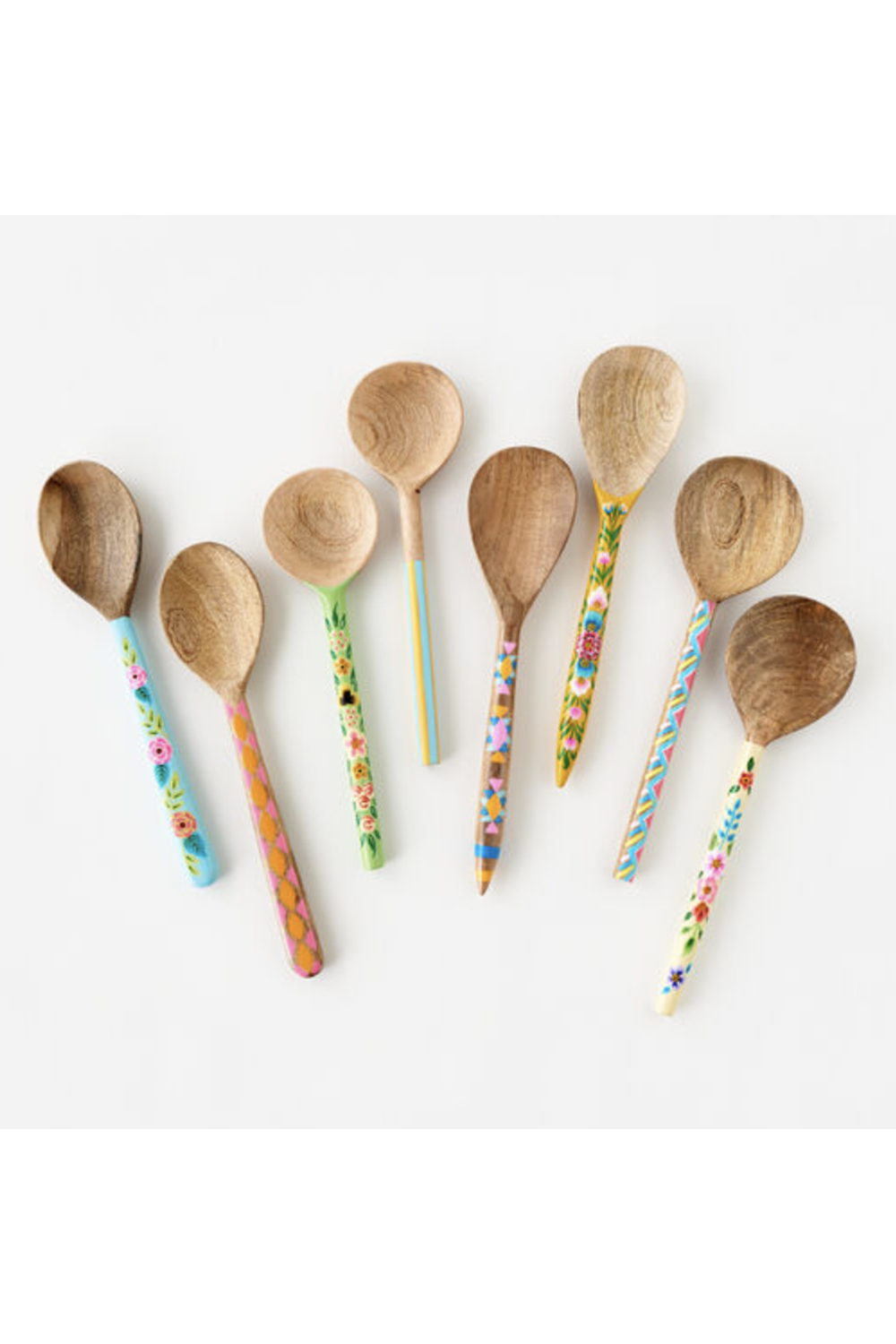 Hand Painted Floral + Geometric Spoon Server