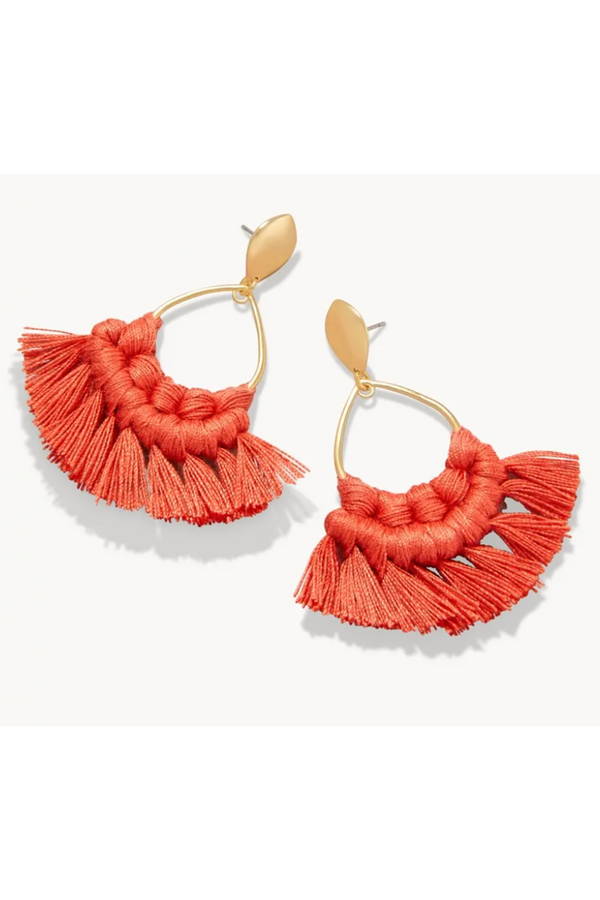 Macrame Earring - Orange