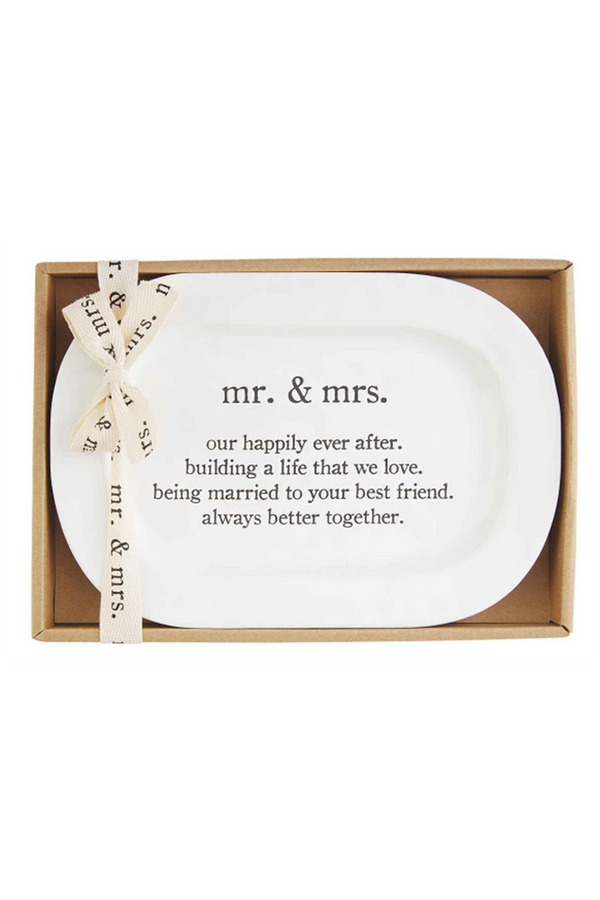 Mr & Mrs Sentiment Plate