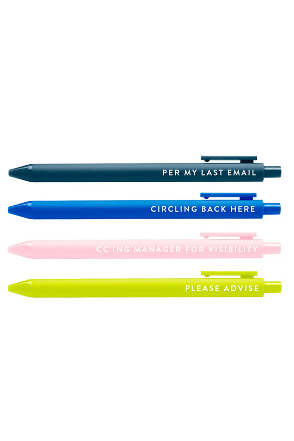 Trendy Pen Set - Passive Aggressive Corporate Lingo