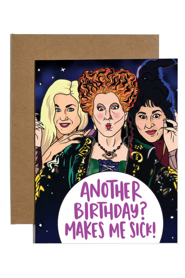 Trendy Birthday Card - Witch Sisters