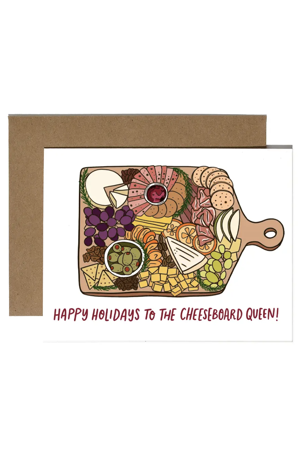 Trendy Holiday Card - Cheeseboard Queen