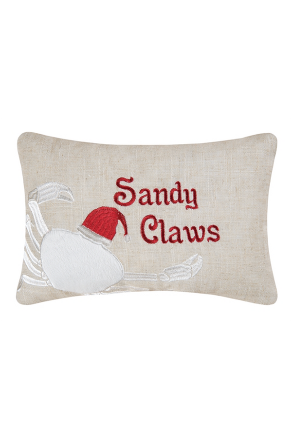 Mini Holiday Pillow - Sandy Claws Pillow