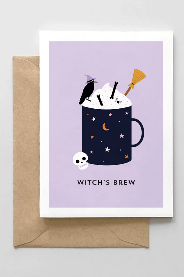 MB Halloween Greeting Card - Witches Brew