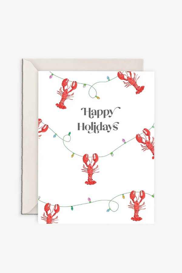 EO Holiday Greeting Card - Lobster Lights