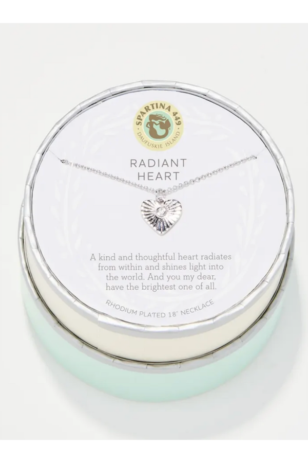 Sea La Vie Necklace - Silver Radiant Heart