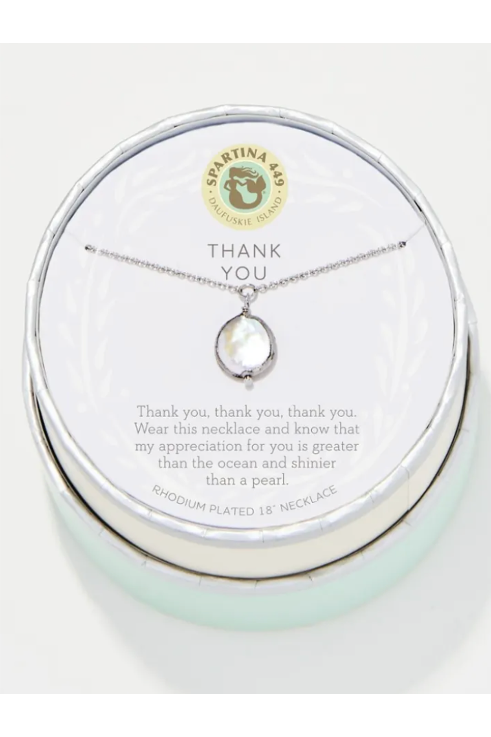 Sea La Vie Necklace - Silver Thank You Pearl
