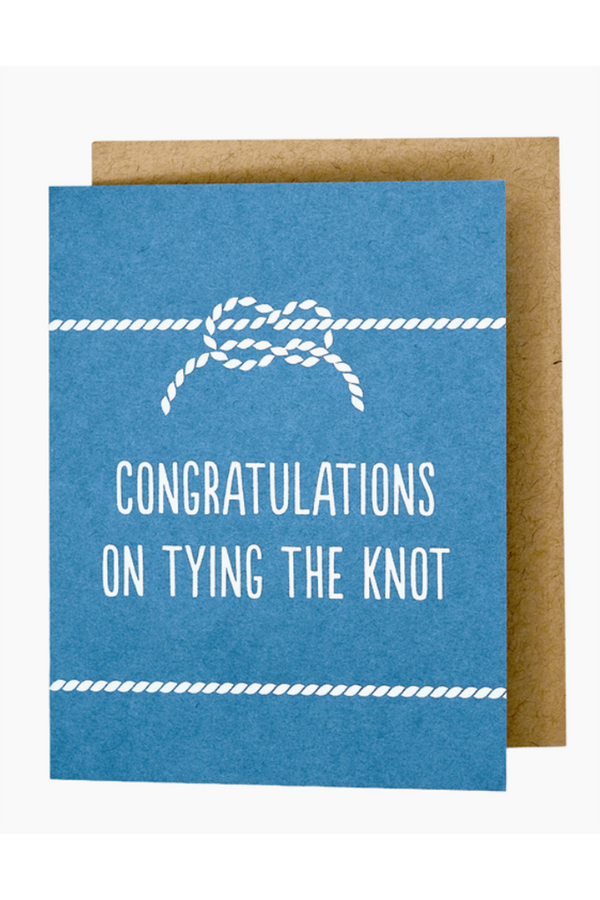 Social Wedding Greeting Card - Tying the Knot