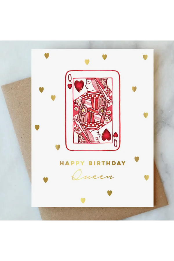 AJD Birthday Card - Queen of Hearts