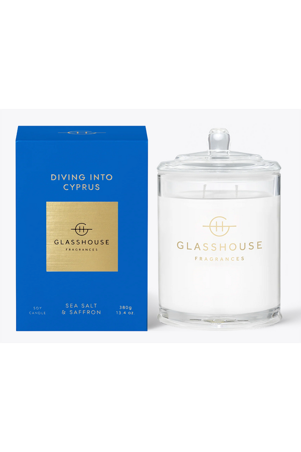 Glasshouse Fragrance Candle - Diving into Cyprus