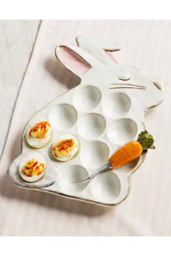 Bunny Shaped Deviled Egg Holder Dish