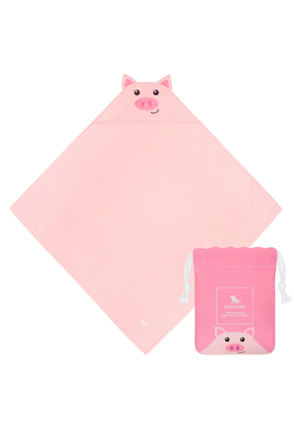 Character Hooded Bath Towel - Parker Pig