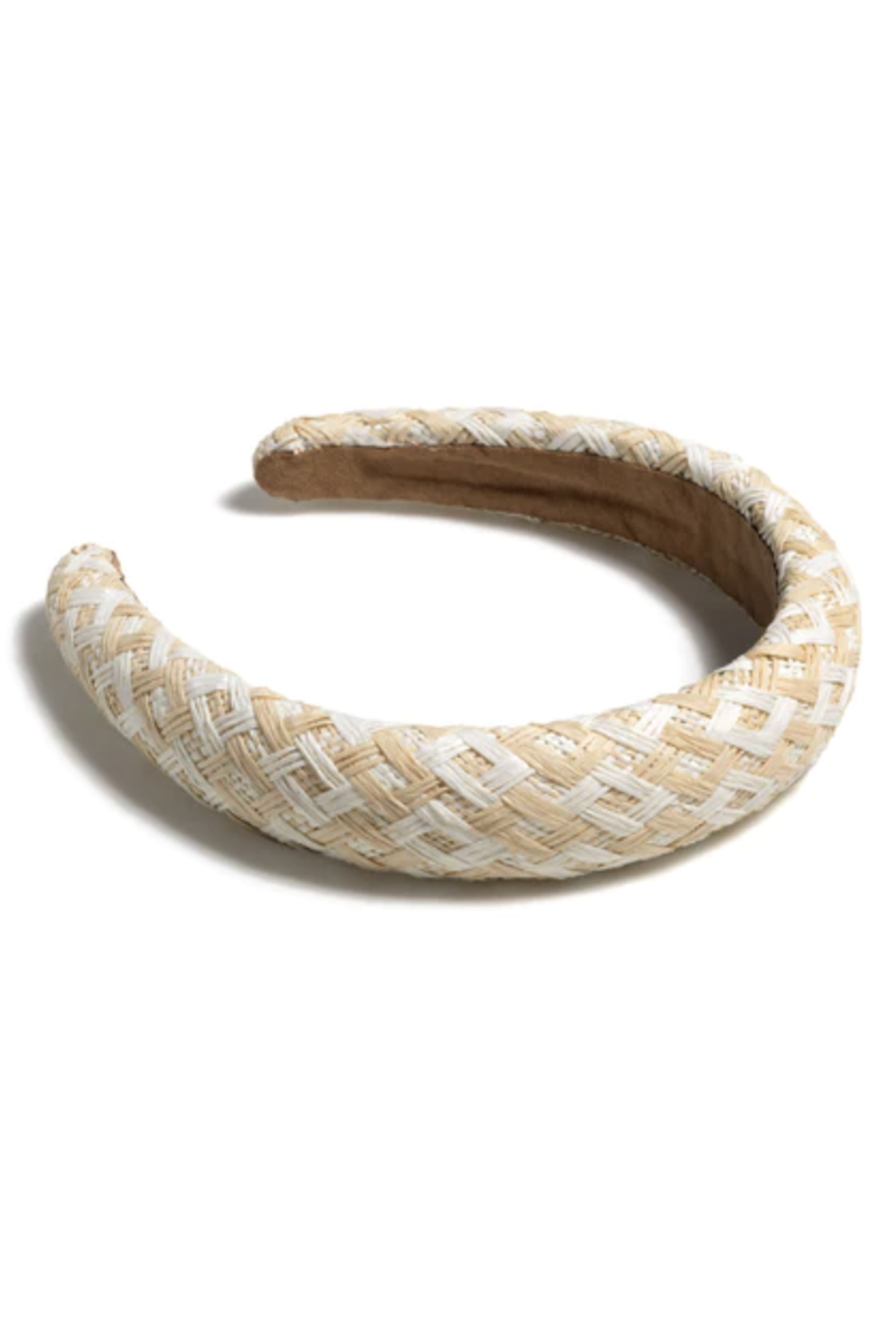Fashion Women's Headband - Padded Straw Ivory