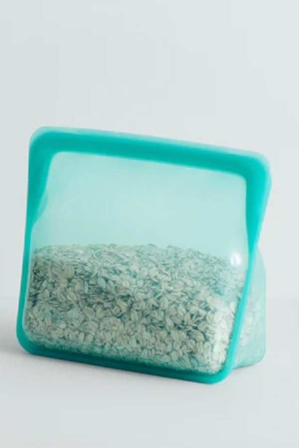 Stasher Reusable Silicone Bag - STAND UP MID Aqua