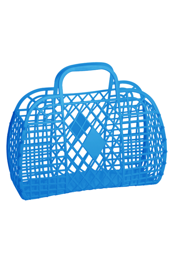Jellie Retro Basket Bag - Royal Blue