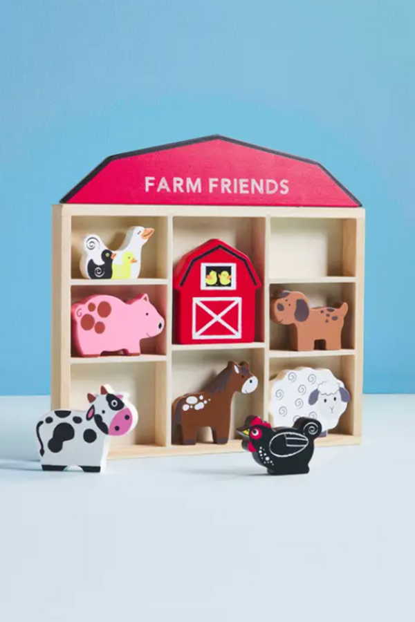 Wooden Farm Animal Toy Set