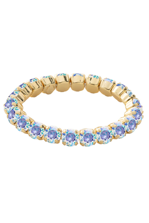 Sienna Stretch Bracelet - Bright Gold Crystal Aurora Borealis