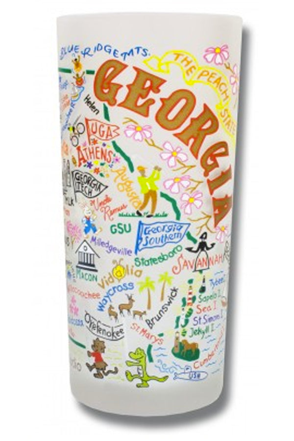 CS Frosted Glass Tumbler Cup - Georgia