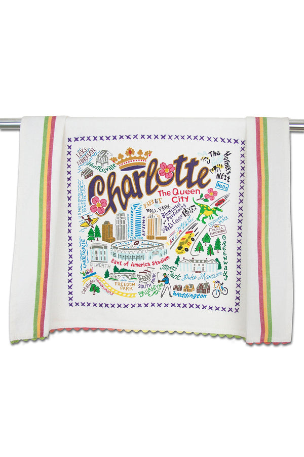 CS Embroidered Dish Towel  - Charlotte