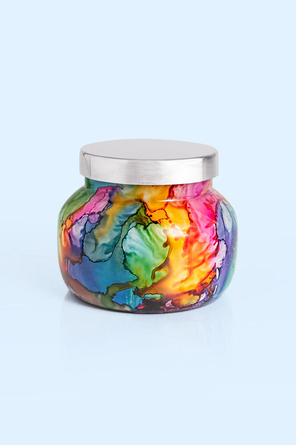 Petite Signature Candle - Volcano - Rainbow Watercolor