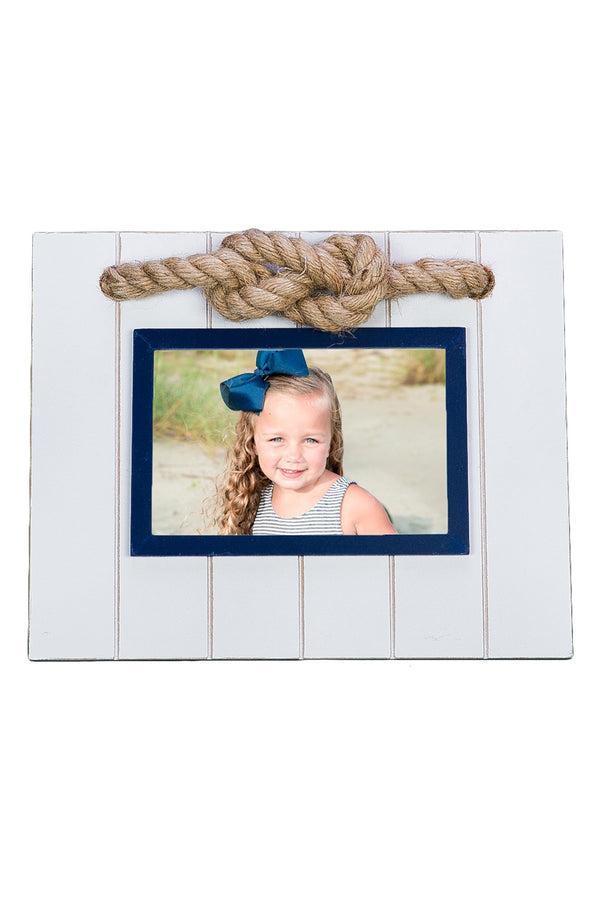 White Frame with Rope Accent