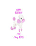 Rebecca Single Birthday Greeting Card - Fancy B