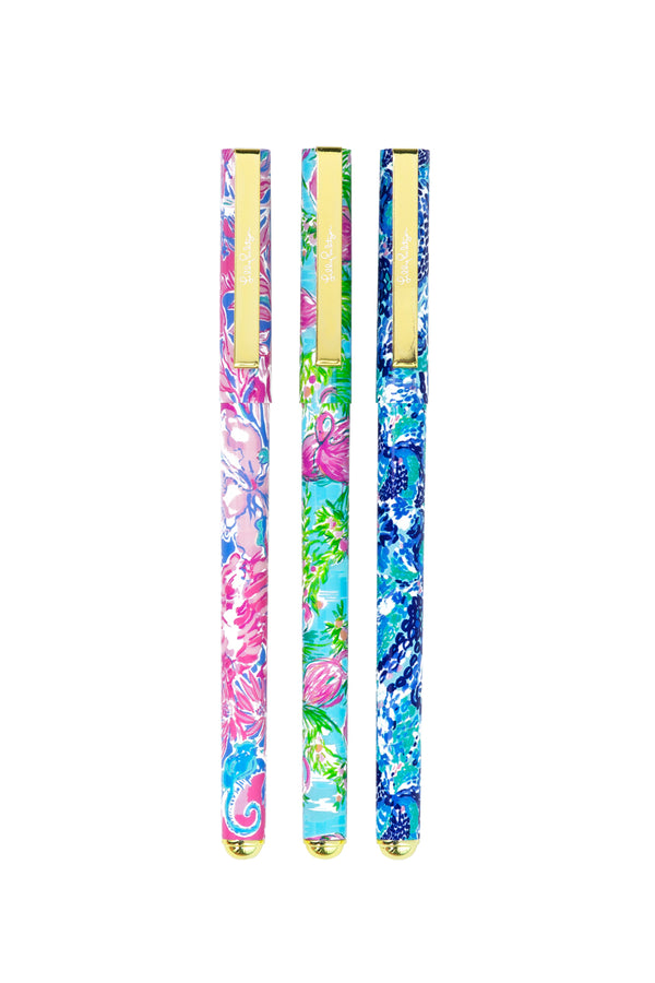 Lilly Pen Set of 3 with Colored Ink - Viva La Lilly